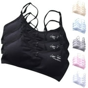 Utoimkio Clearance 3 Pack Girls Seamless Training Bras Cotton Stretch Wireless Bras for Girls Everyday Bras